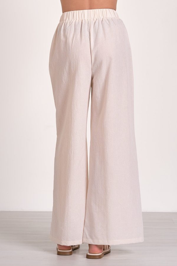 Vita Pants in Tan Seersucker - Image 4