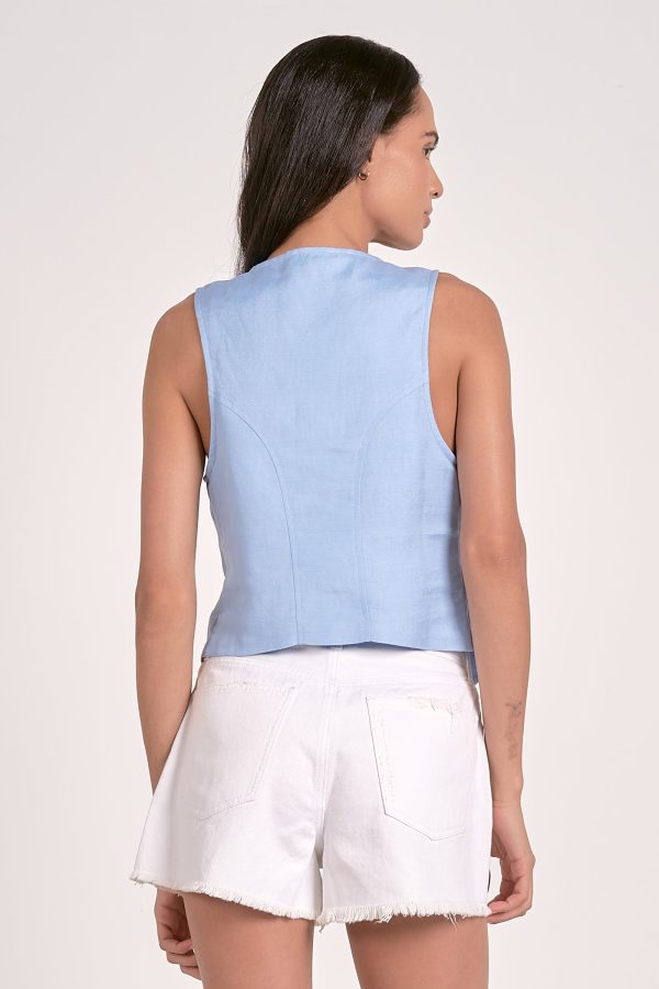 Lana Vest in Light Blue - Image 5