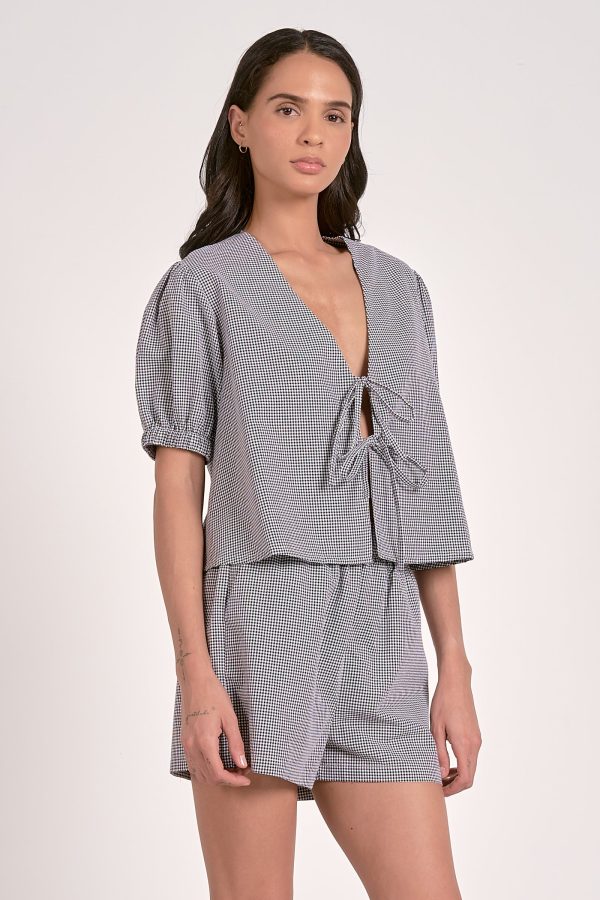 Dolce Top in Black Seersucker - Image 3