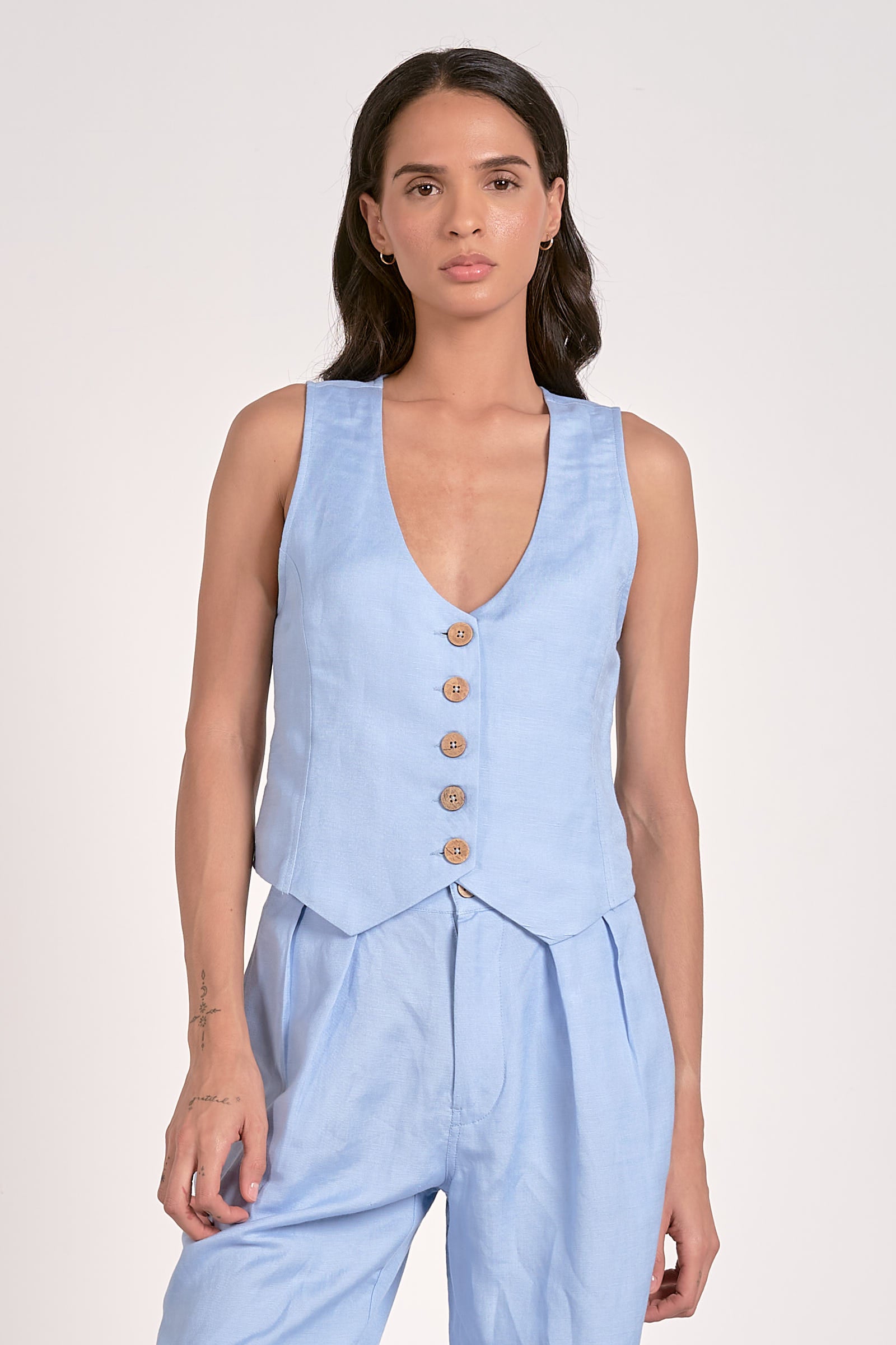 Lana Vest in Light Blue - Image 1