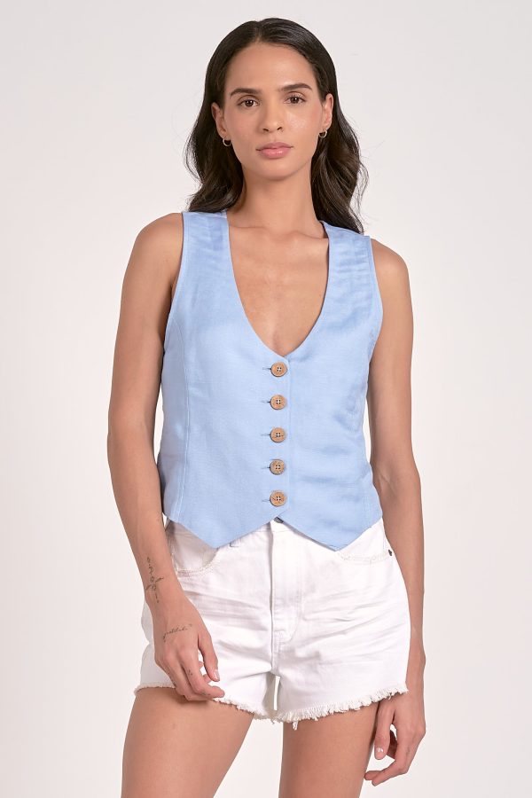 Lana Vest in Light Blue - Image 2