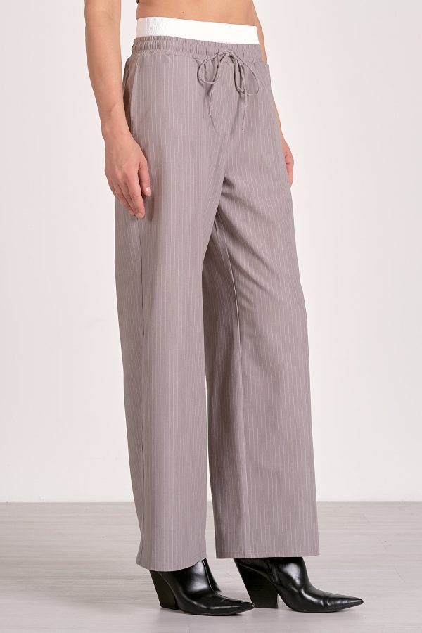 Elan Trent Trouser in Grey Stripe - Image 3