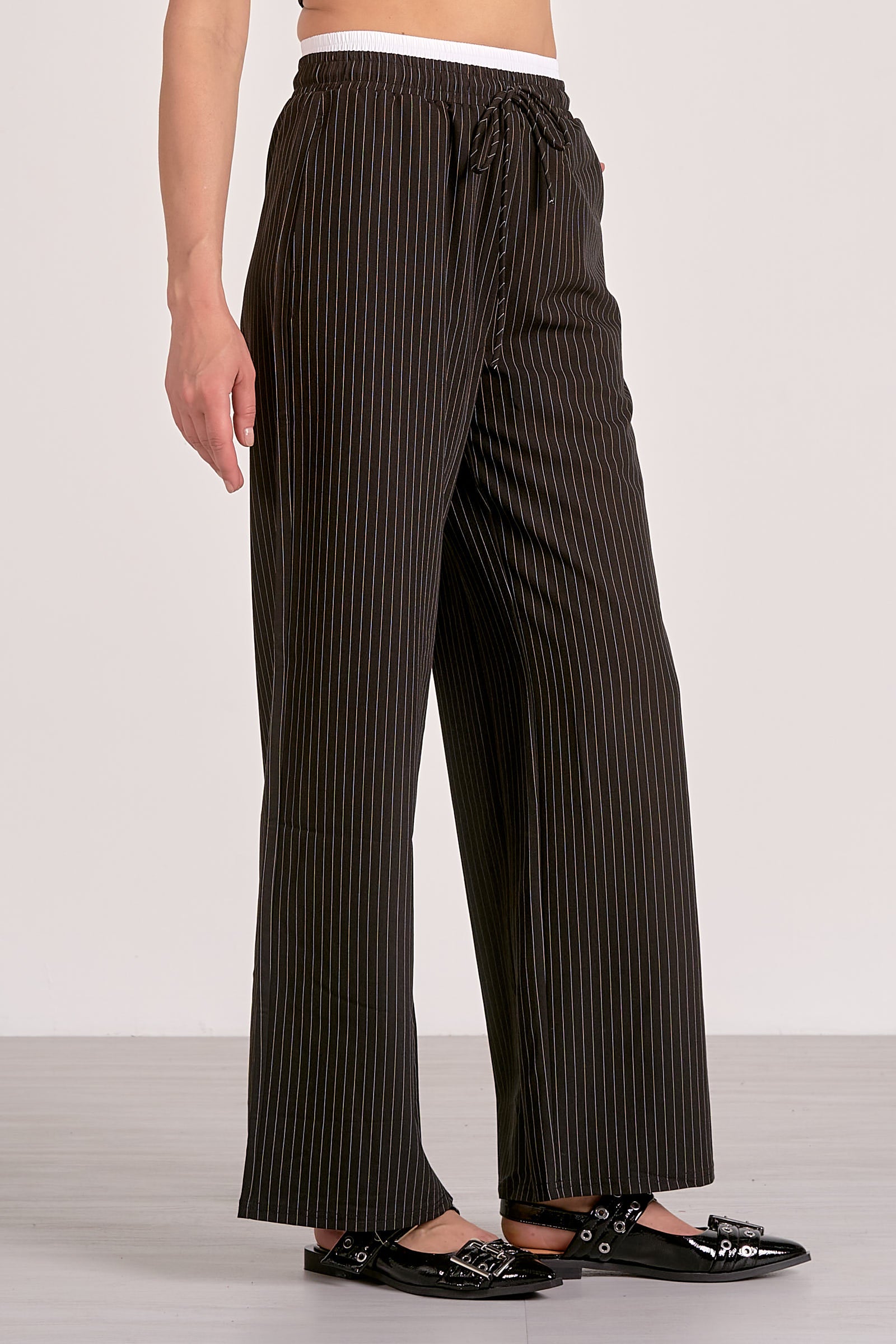 Elan Trent Trousers in Black Stripe - Image 3