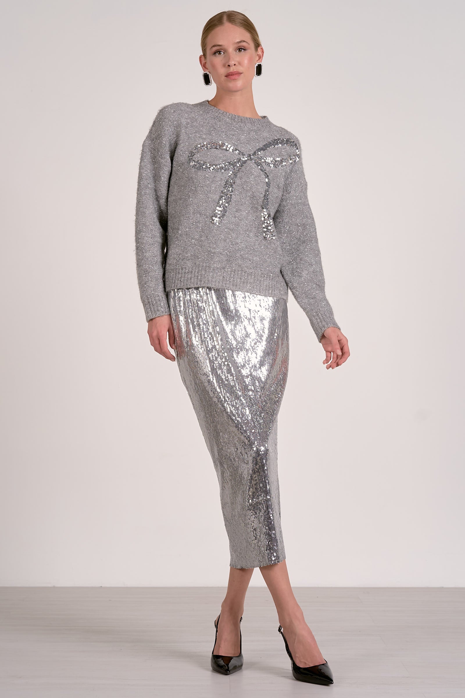 Elan Crewneck Bow Sweater - Image 1