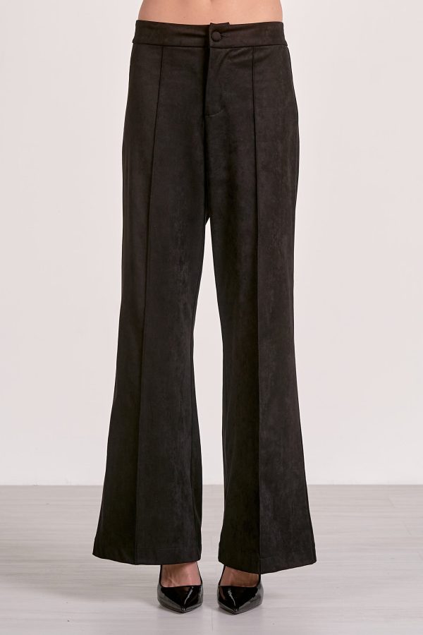 Elan Suede High Waist Pants in Black - Image 2