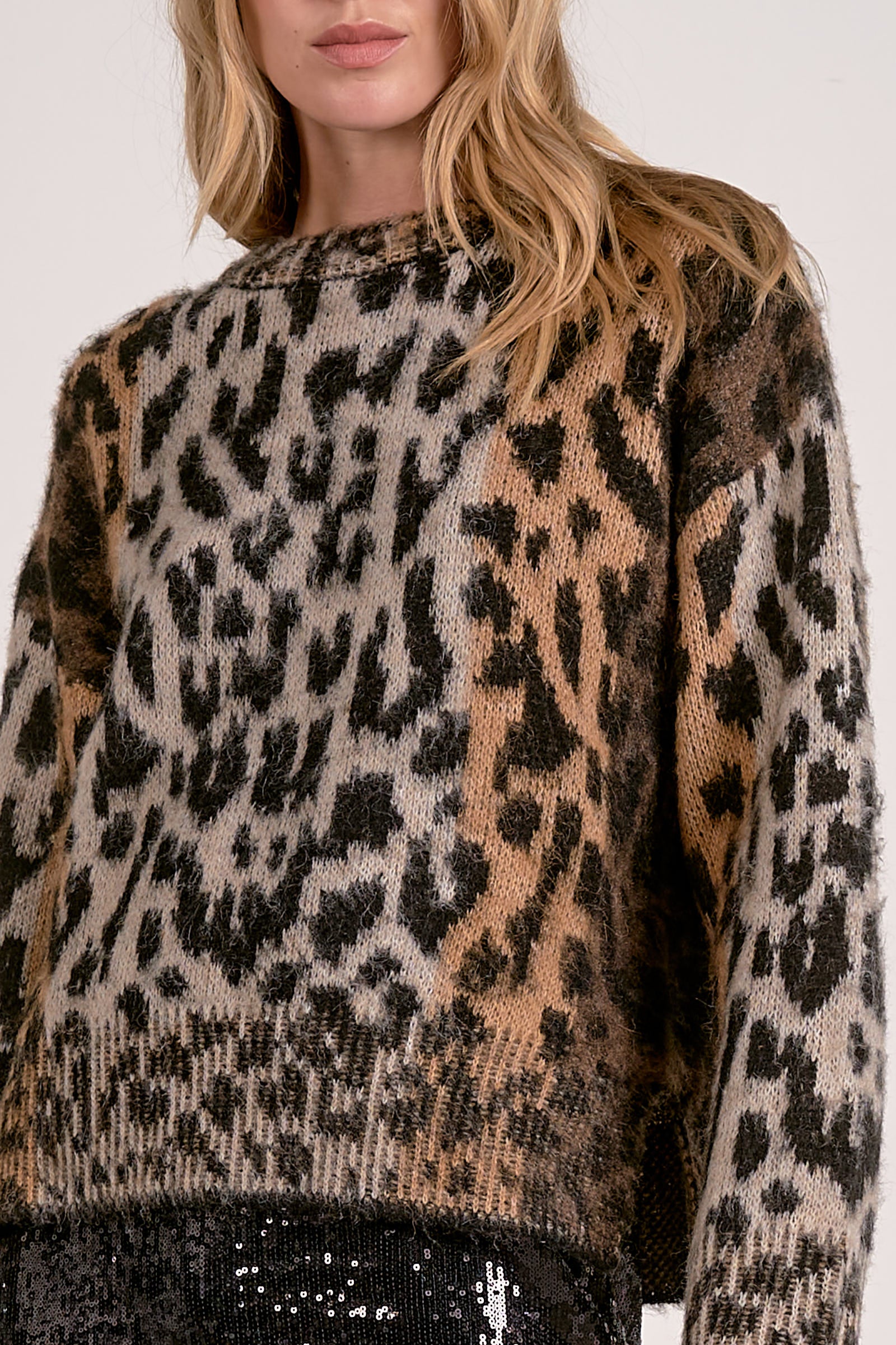 Elan Crewneck Cheetah Sweater - Image 4