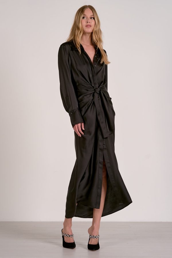 Elan Wrap Button-Down Maxi Dress