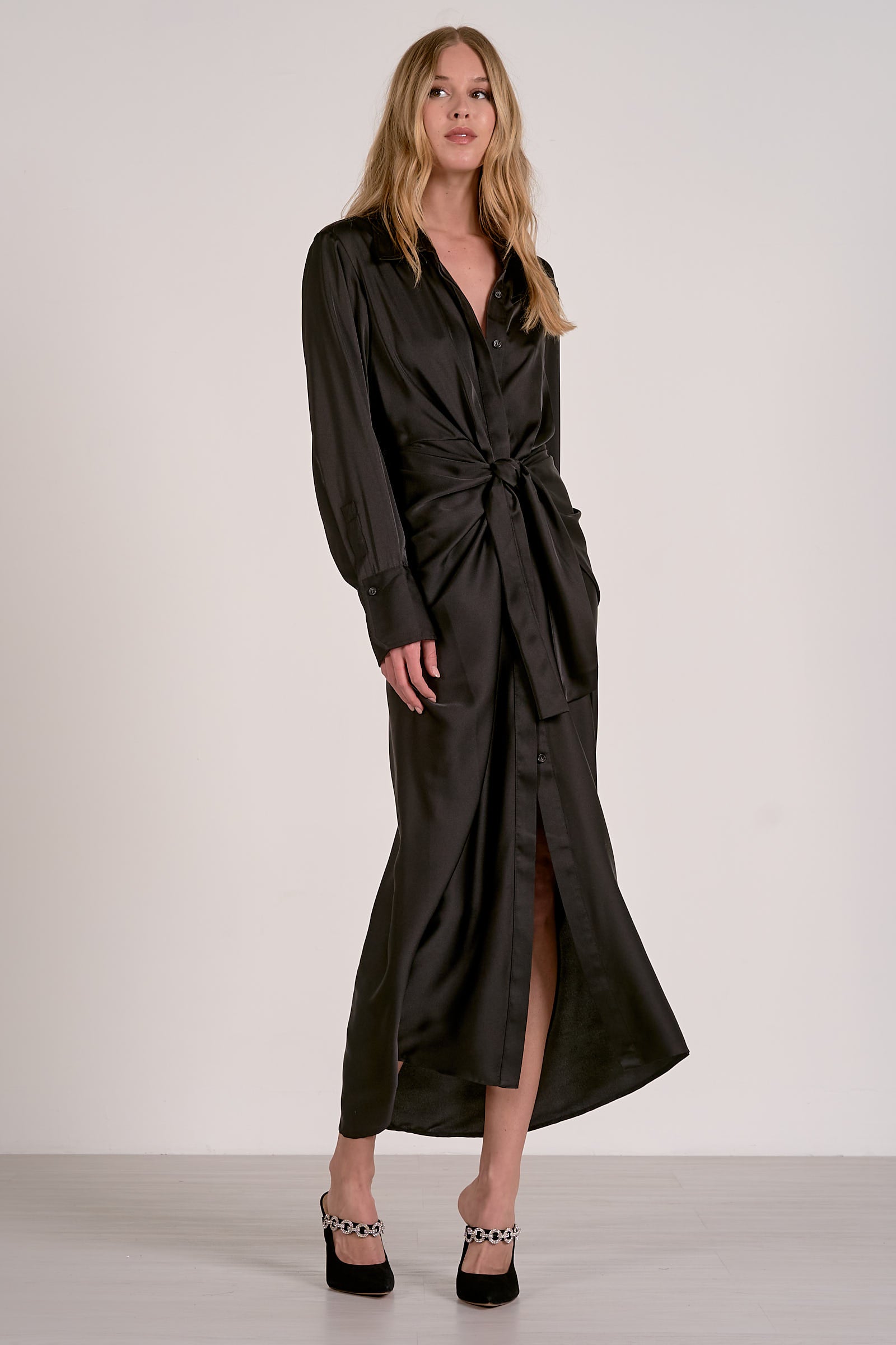 Elan Wrap Button-Down Maxi Dress - Image 1
