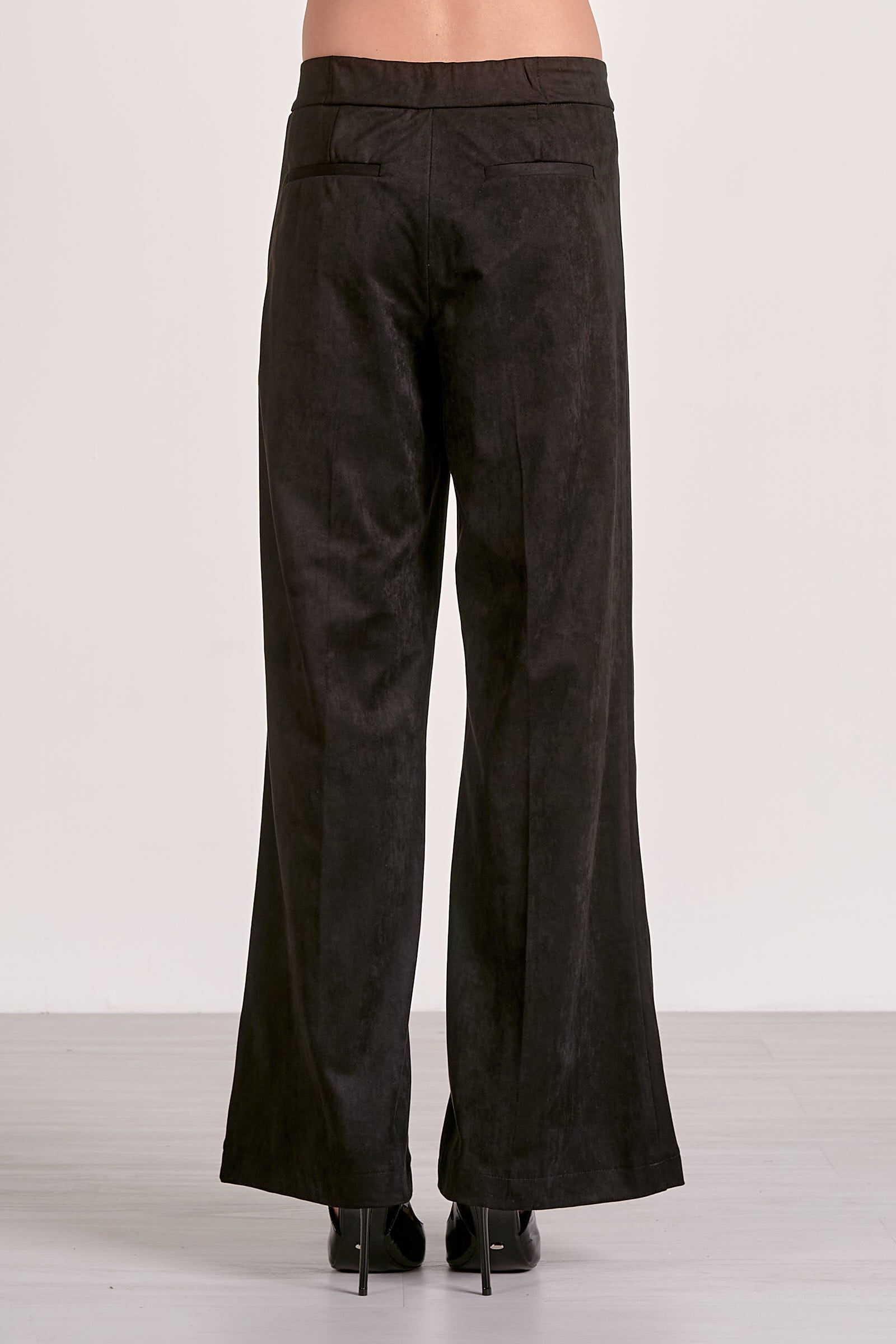 Elan Suede High Waist Pants in Black - Image 4