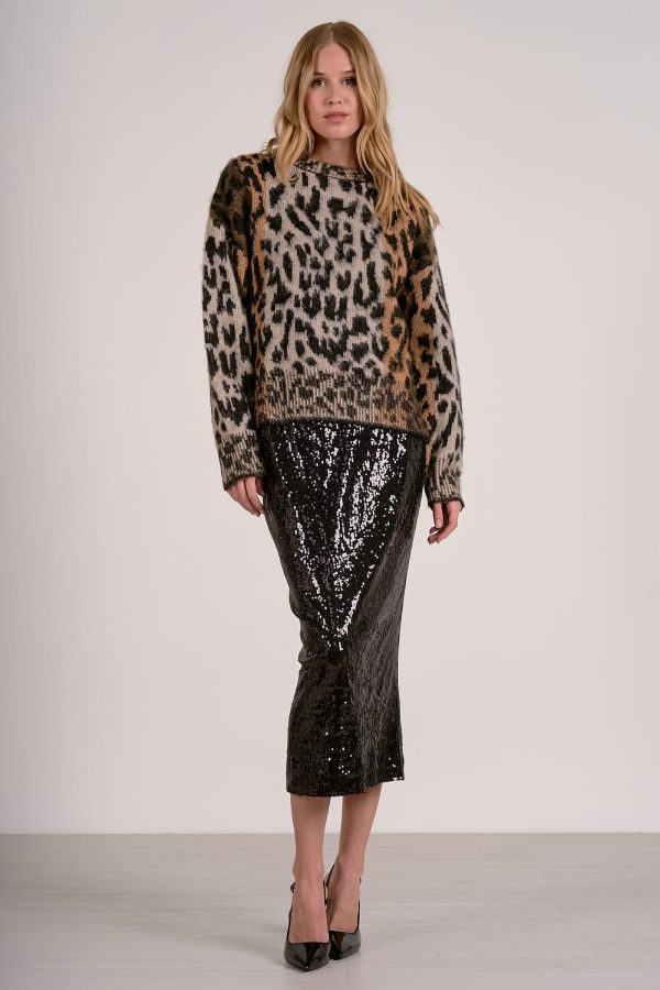 Elan Crewneck Cheetah Sweater