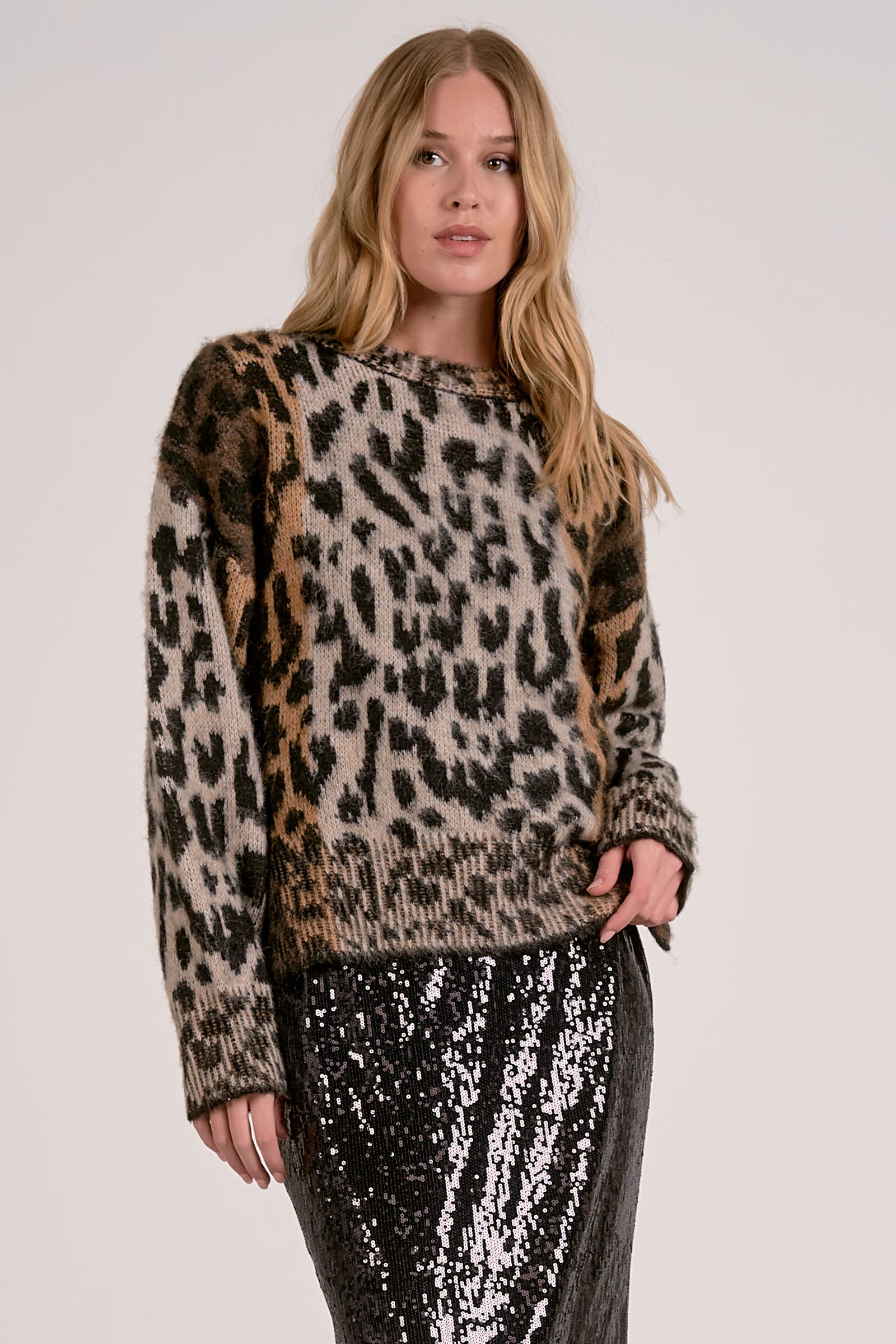 Elan Crewneck Cheetah Sweater - Image 2