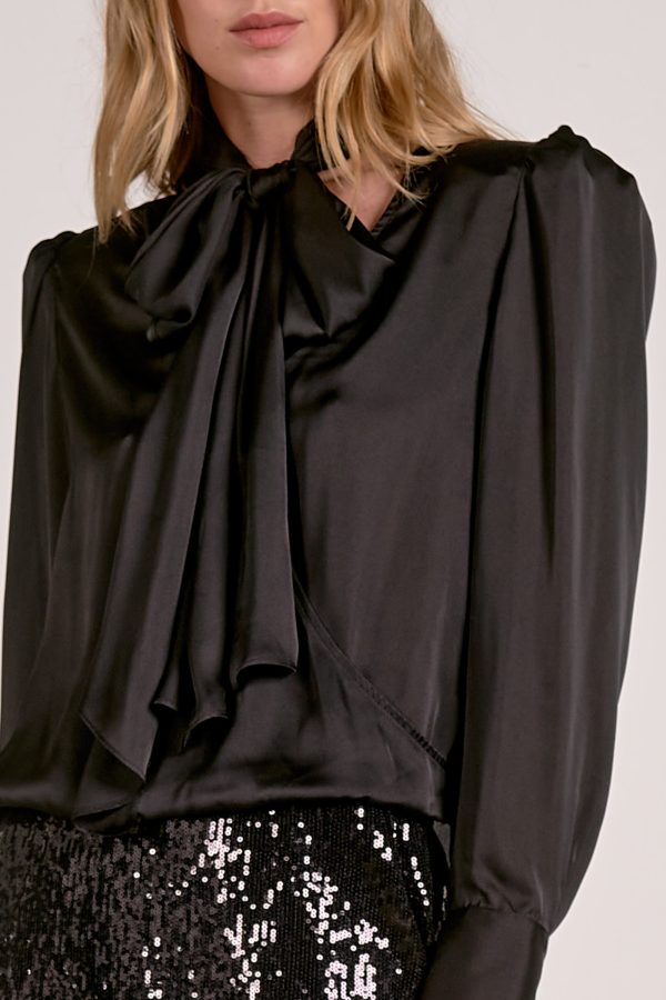 Elan Long Sleeve V-Neck Scarf Top - Image 2