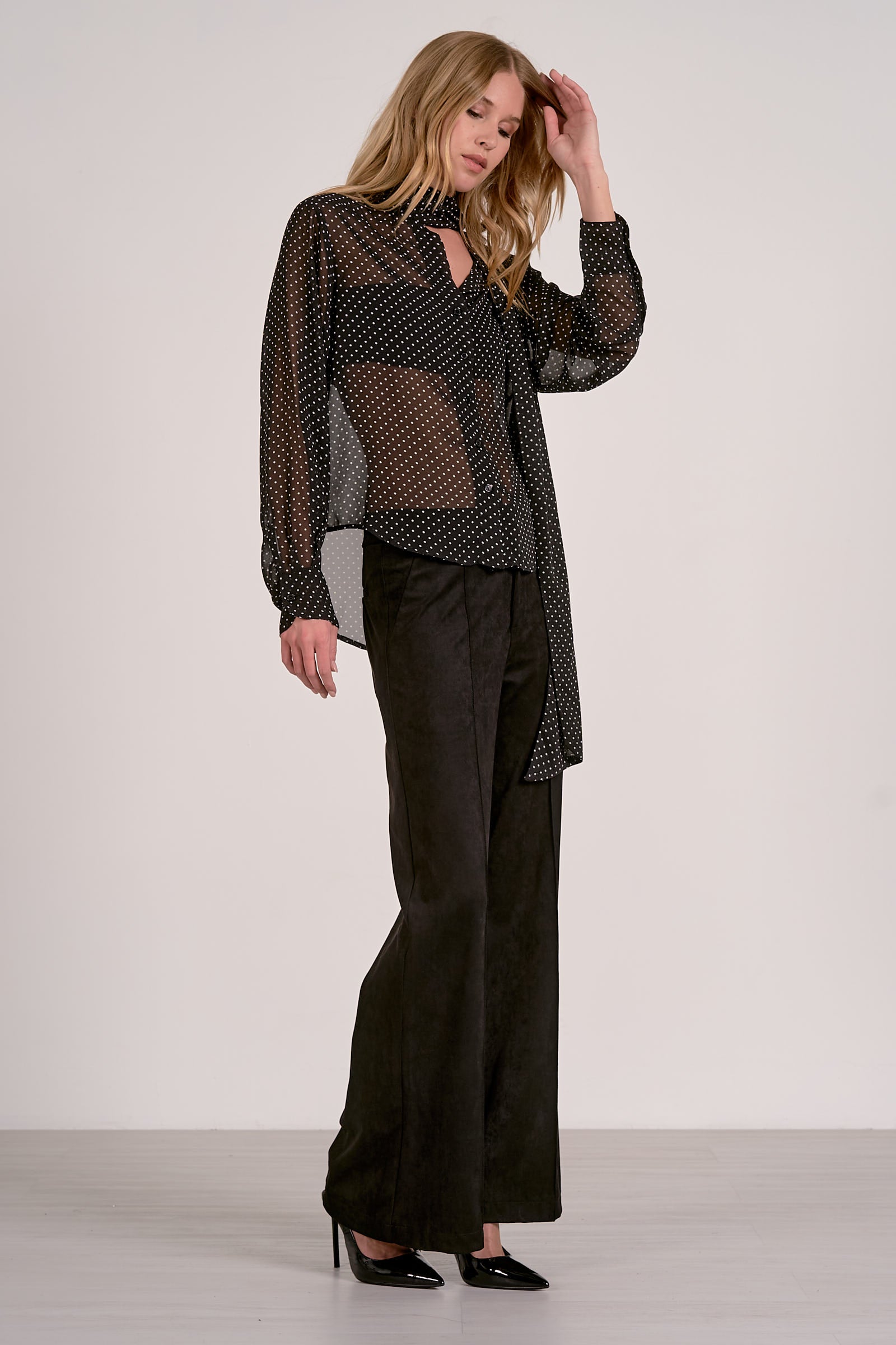 Elan Suede High Waist Pants in Black - Image 5