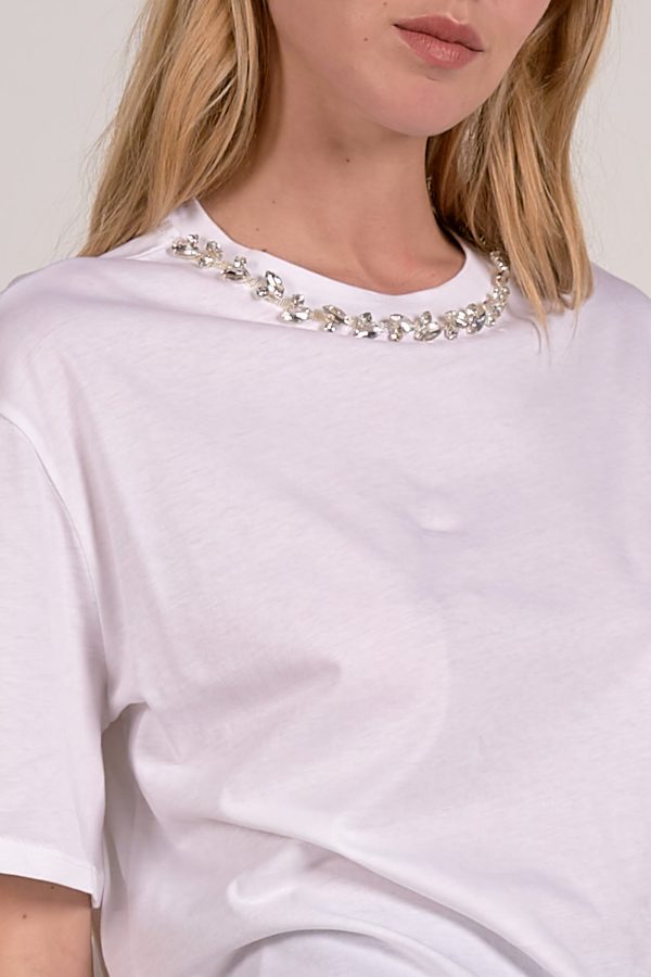 Elan Embellished Neck Tee - Image 4