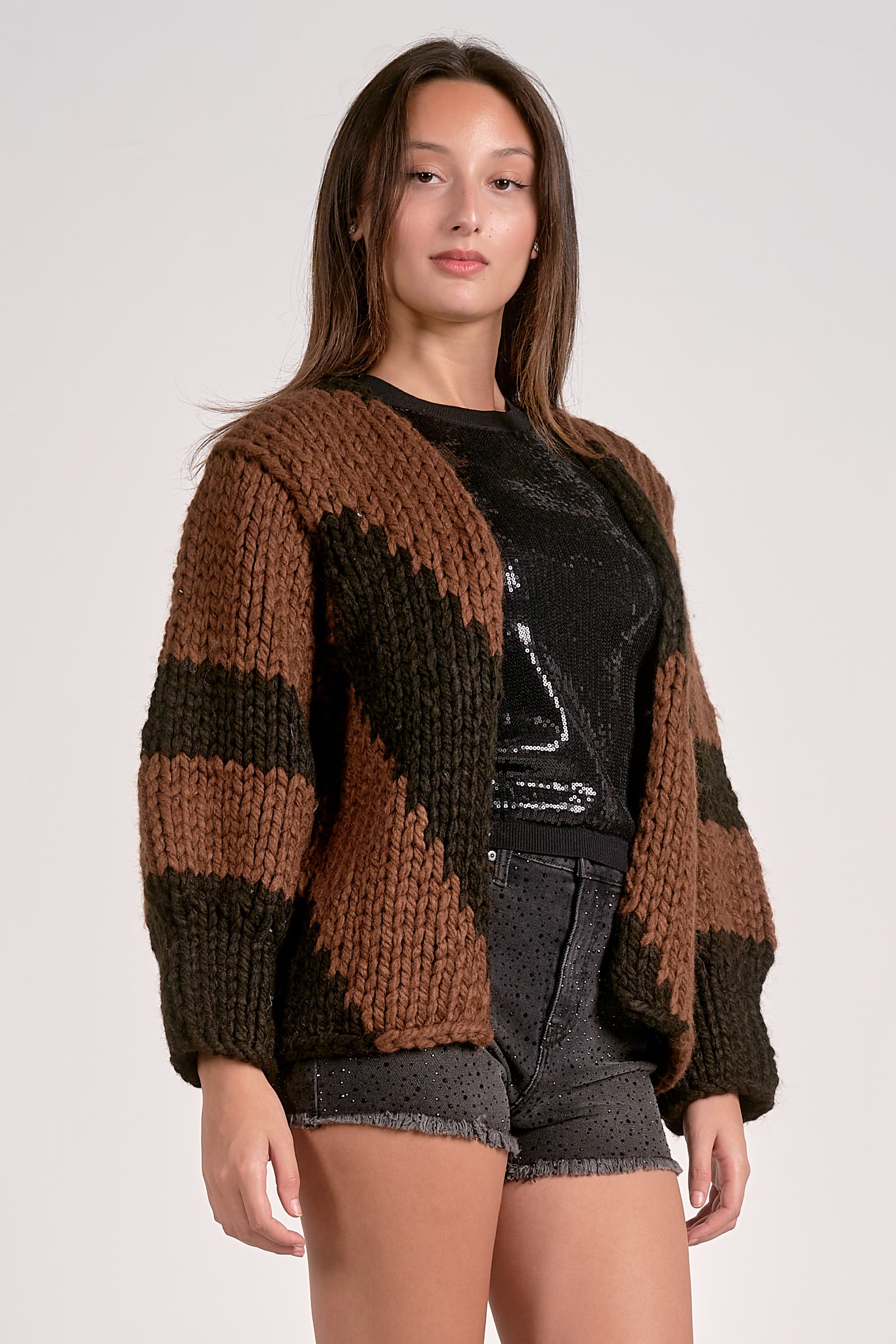Elan Chunky Cardigan Sweater - Image 2