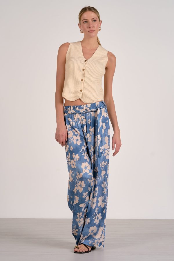Elan Floral Belted Trousers