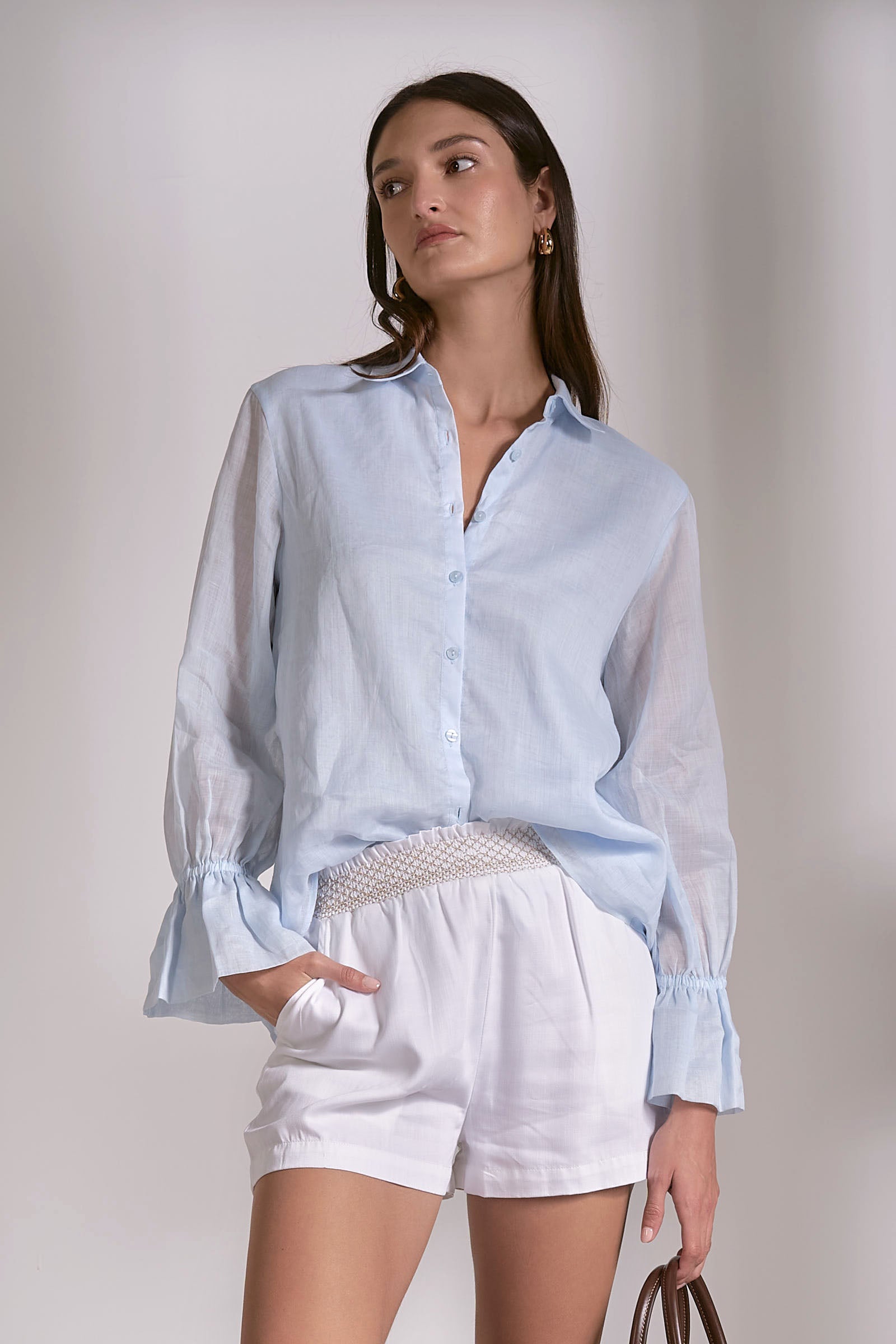 Elan Long Sleeve Button Up Top - Image 3