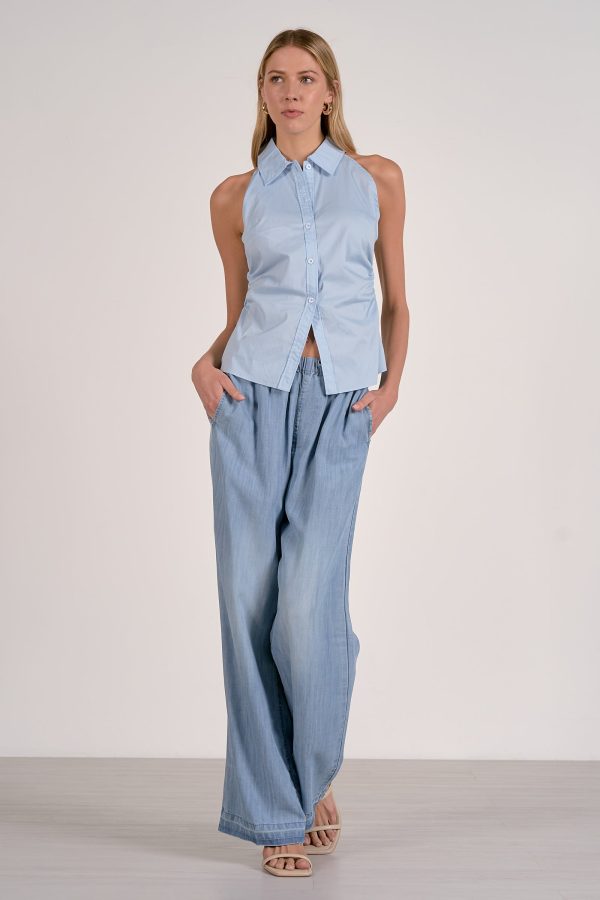 Elan Sleeveless Button Down Top - Image 2