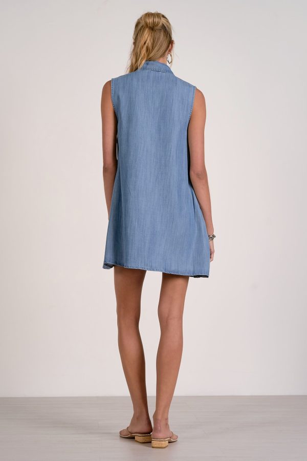 Elan Chambray Sleeveless Shirtdress - Image 3