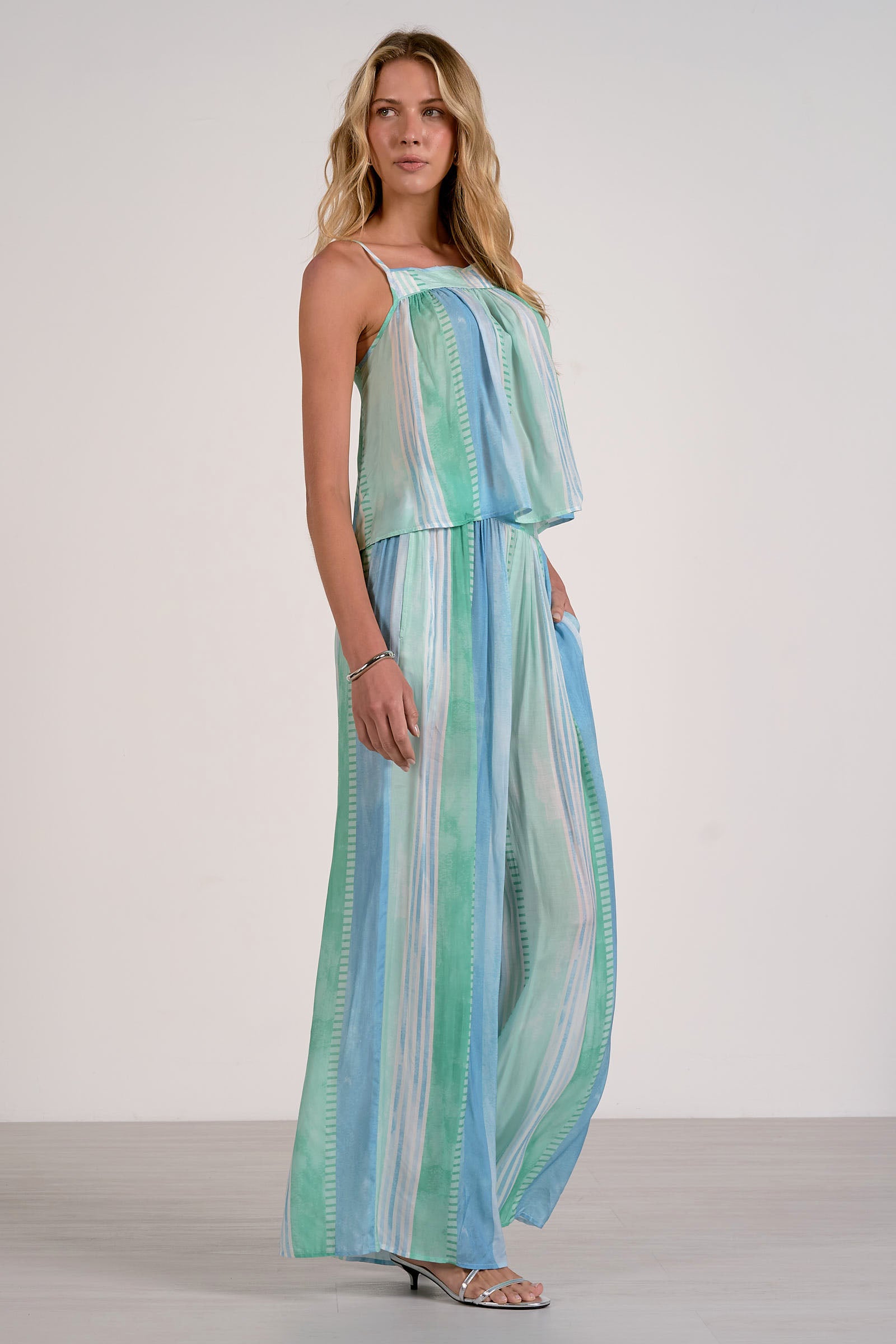 Elan Flowy Striped Tank Top - Image 4