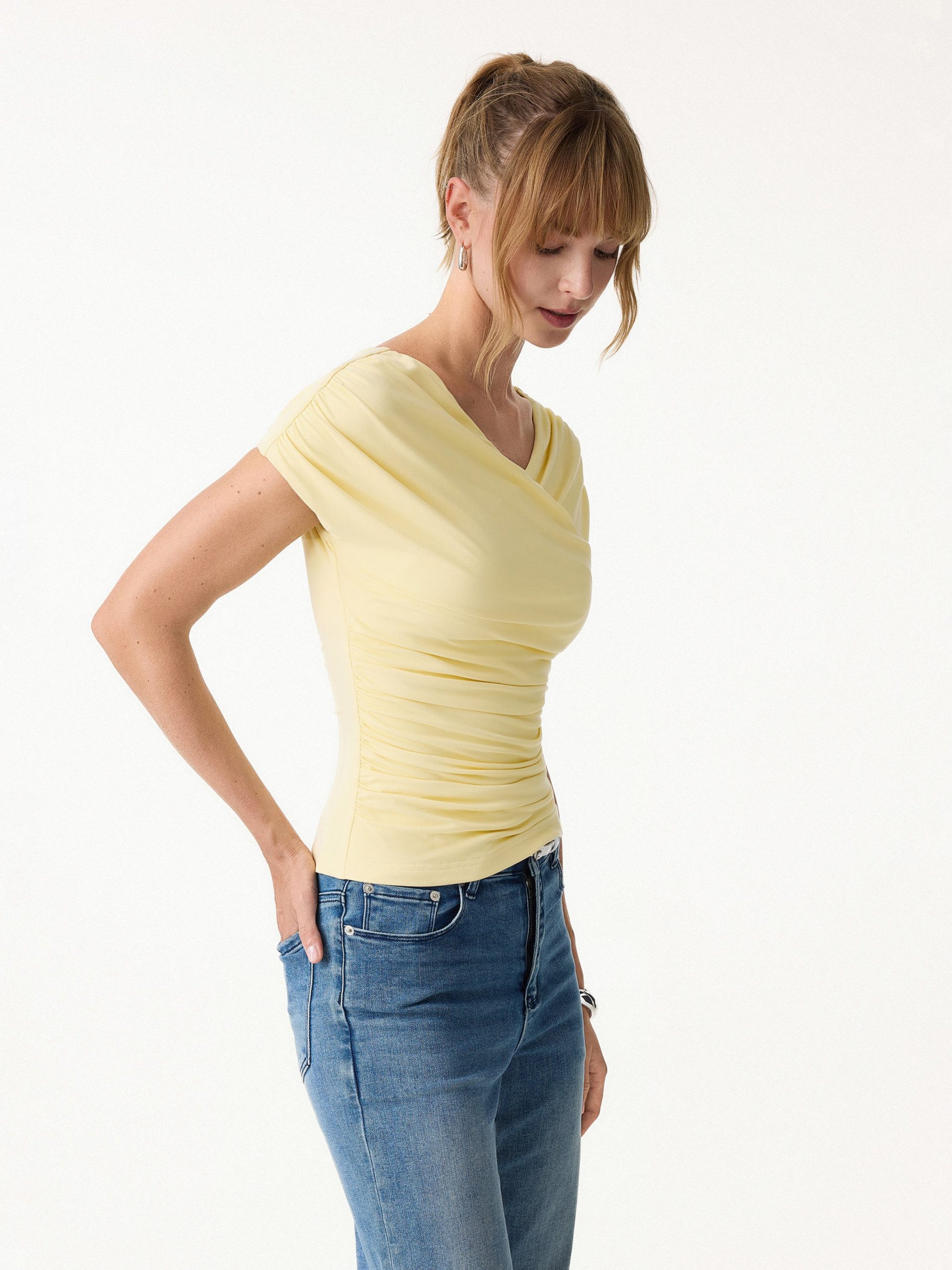 SkinKiss Surplice V-Neck Ruching Bra Top - Image 8